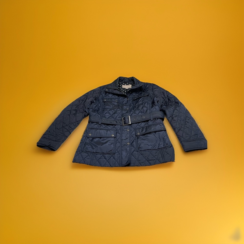 NWOT!‎ Banana Republic Women Quilted Field Jacket Navy Blue Size Large - Picture 4 of 5